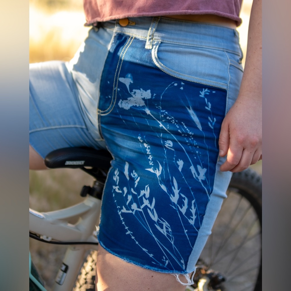 Ripton Cyanotype Printed Jorts